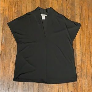 Dark green formal short sleeve top